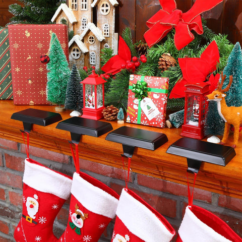 Yexiya stockings hung on mantel demonstrating secure, no-drill display