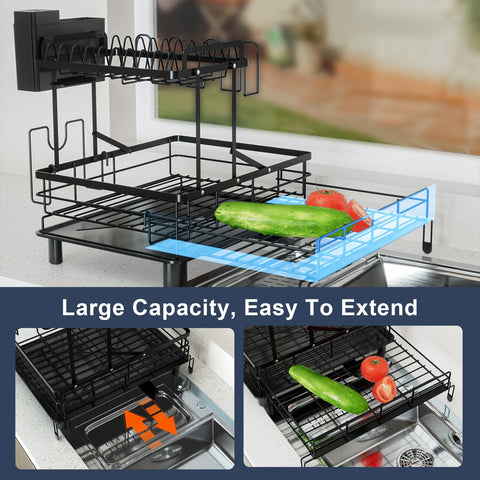 YEYPOP fully loaded rack with plates and bowls saving counter space