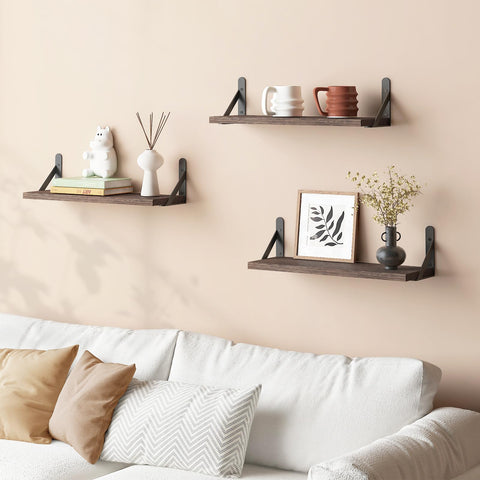 YGEOMER shelves in bathroom holding towels and toiletries for organized convenience