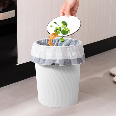 YGJT bin with fitted trash bag showing secure-fit for cleaner disposal