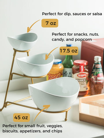 YHOSSEUN middle bowl holding nuts shows versatile snack presentation