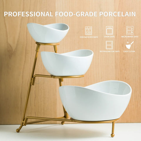 YHOSSEUN side profile of gold rack emphasizes sturdy stylish support