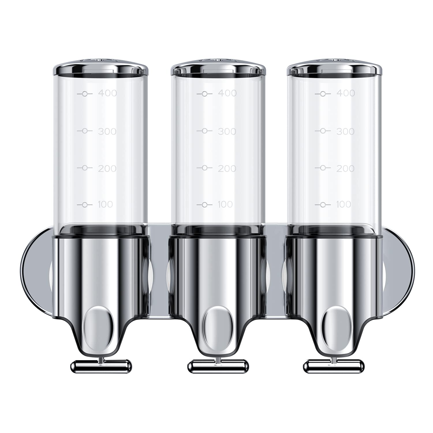 YIAOZ front-mounted dispenser showing neat organized bottles and space saving