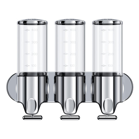 YIAOZ front-mounted dispenser showing neat organized bottles and space saving