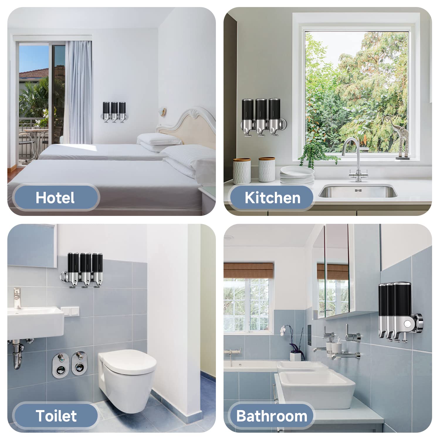 YIAOZ installed in shower illustrating tidy mounted storage and space-saving benefit