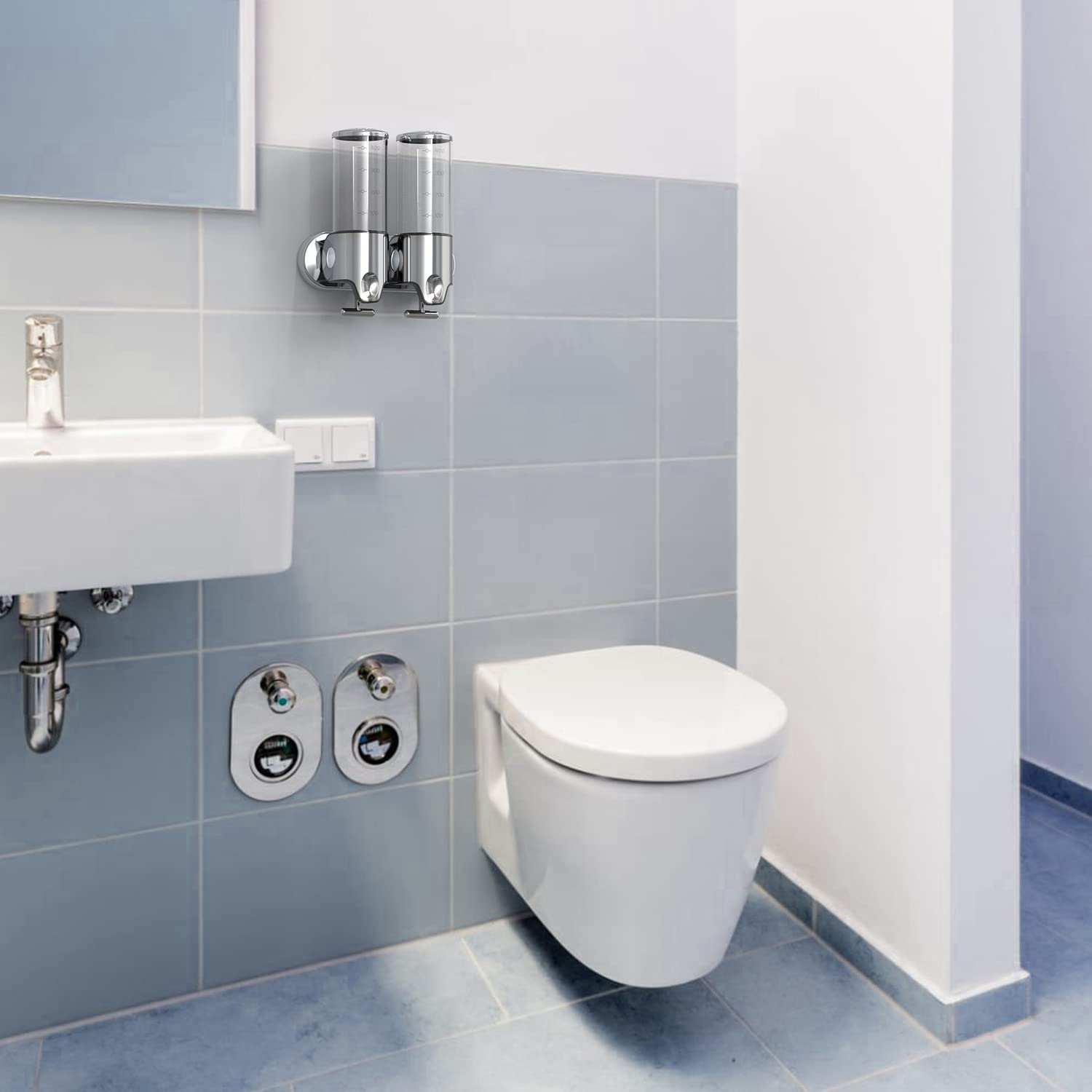 YIAOZ adhesive mounting pad applied to tile for damage-free installation advantage
