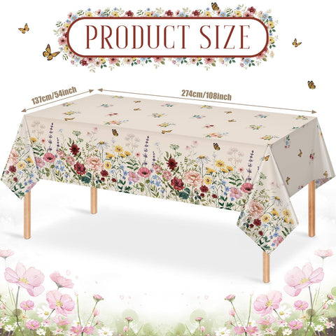 YIDAKO close-up of watercolor wildflower and butterfly print offering elegant decoration