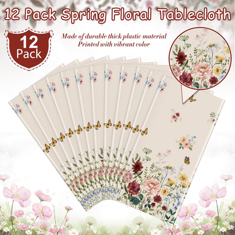 YIDAKO table setting with floral tablecloth and centerpiece creating instant ambiance