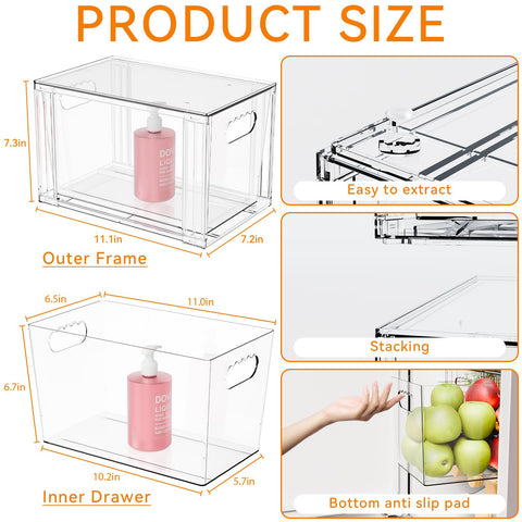 Yieach drawer pulled out under cabinet demonstrating easy access benefit