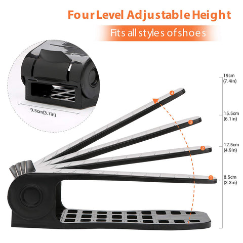 YIHATA adjustable height demo with sneaker and heel showing versatile fit