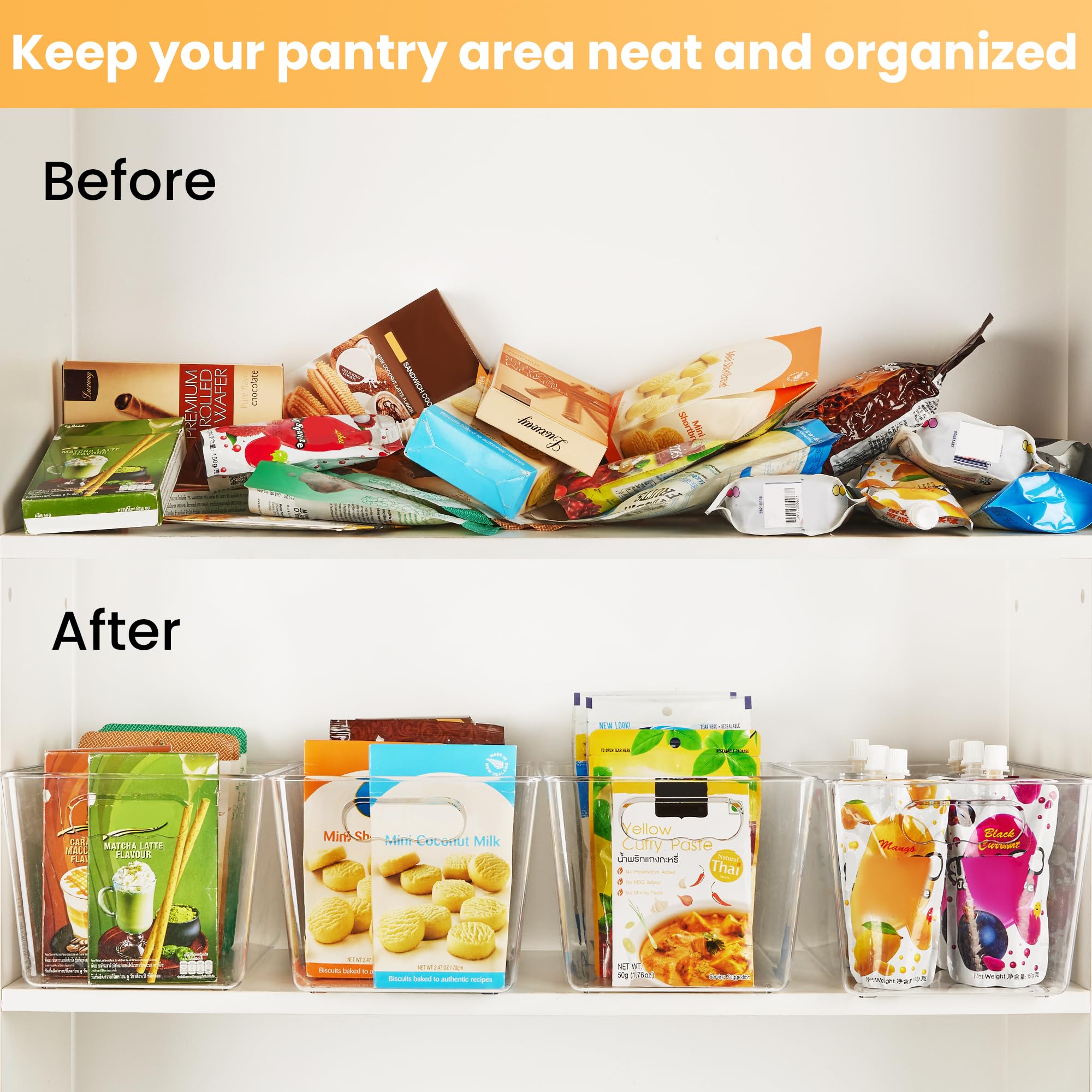 YIHONG stacked bins demonstrating vertical space saving and tidy organization benefit