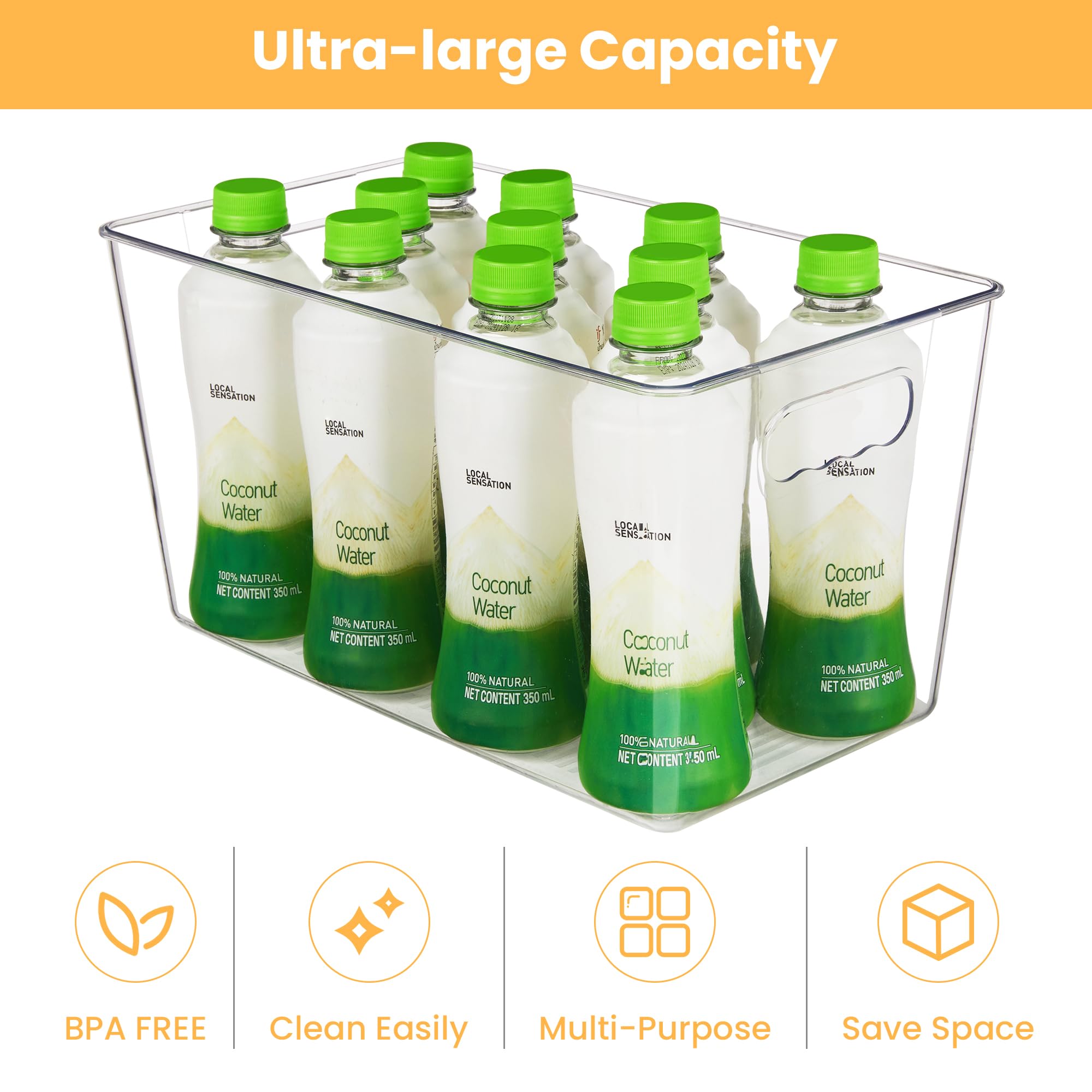 YIHONG stacked bins on pantry shelf maximizing vertical storage