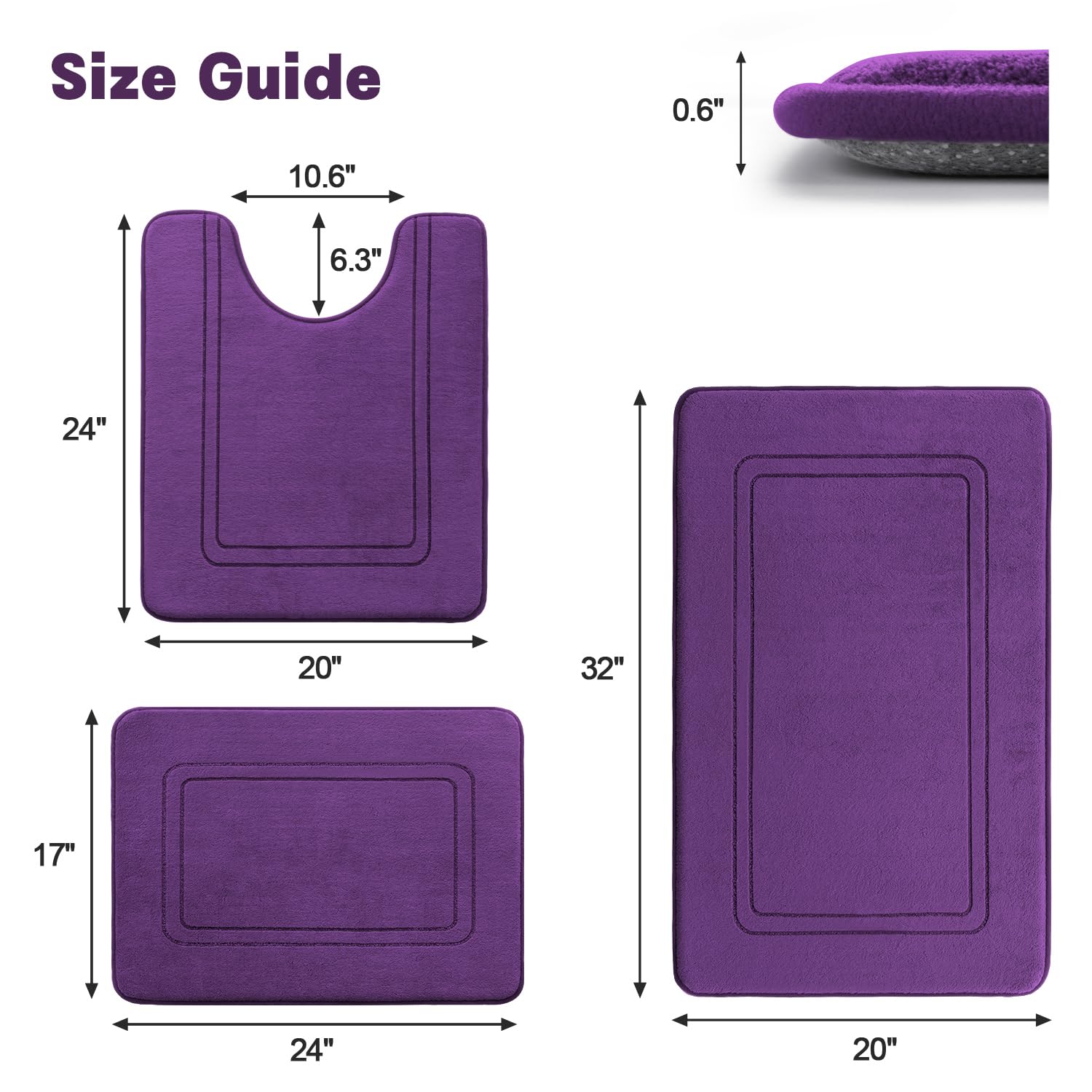 YIHOUSE molded dot backing shown offering strong non-slip grip