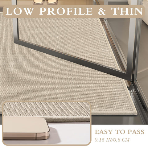 YIHOUSE mats styled in bathroom showing cohesive neutral decor benefit