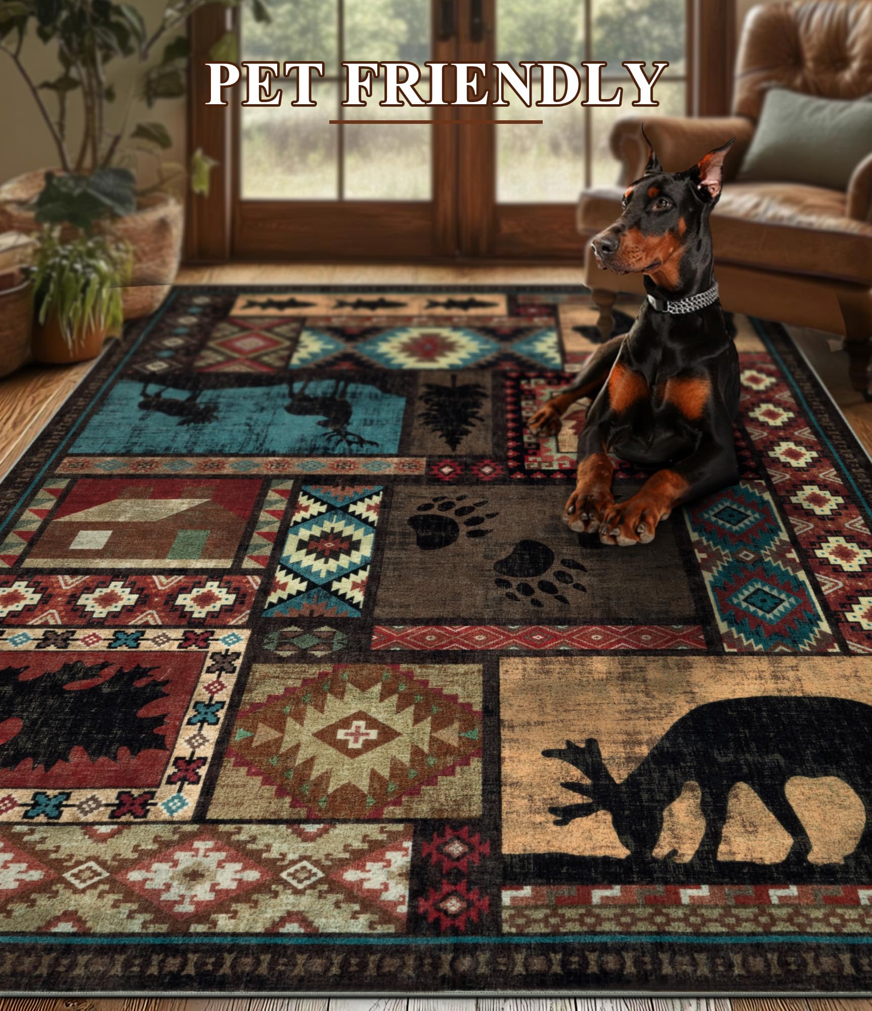 YIHOUSE rolled rug demonstrating portability and easy machine washing