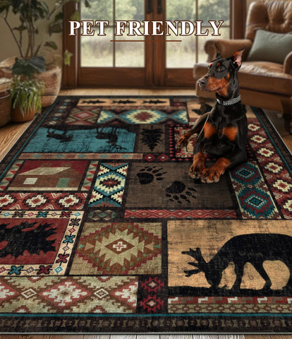 YIHOUSE rolled rug demonstrating portability and easy machine washing
