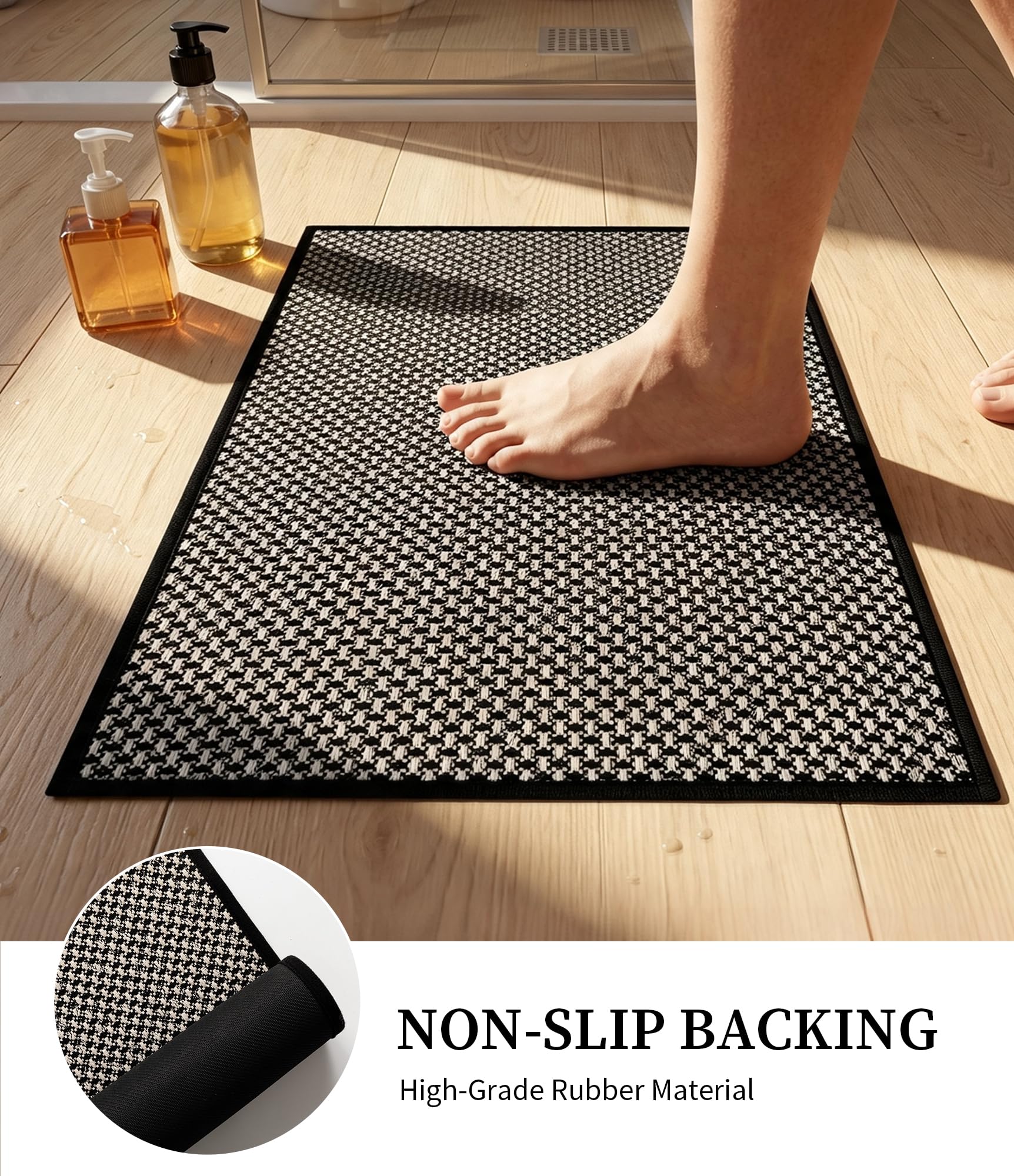 YIHOUSE two mats side-by-side showing size options and low-profile benefit