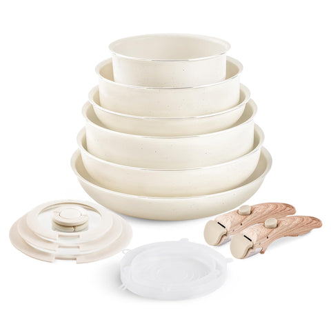 YIIFEEO front packaging showing beige granite set for compact storage benefit