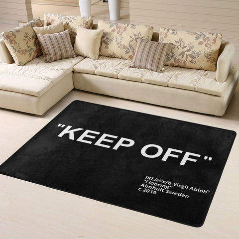 YIKUDU front view full rug showing colorful printed design and modern appeal