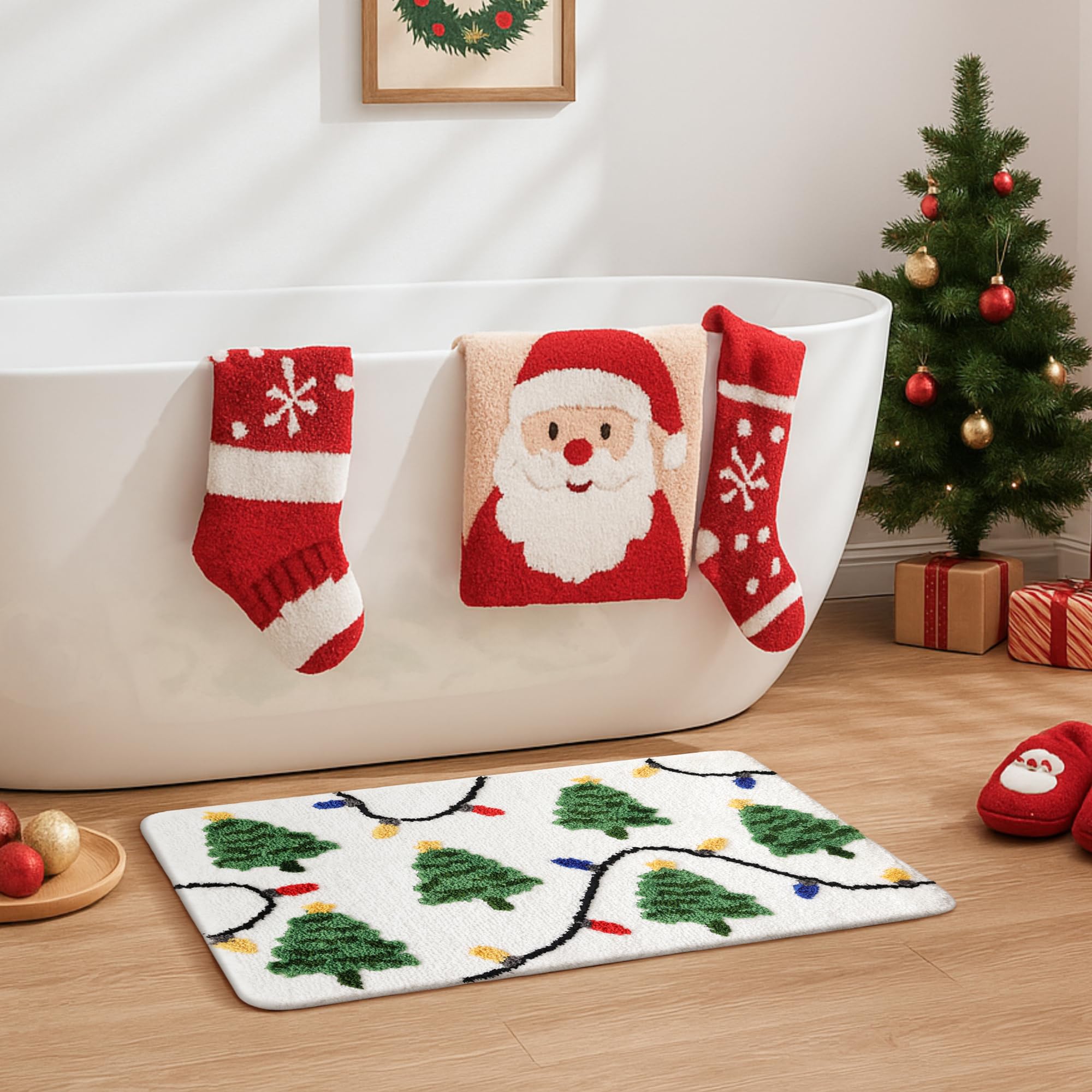 YIKUSH used in entryway greeting guests with holiday cheer and dry floors