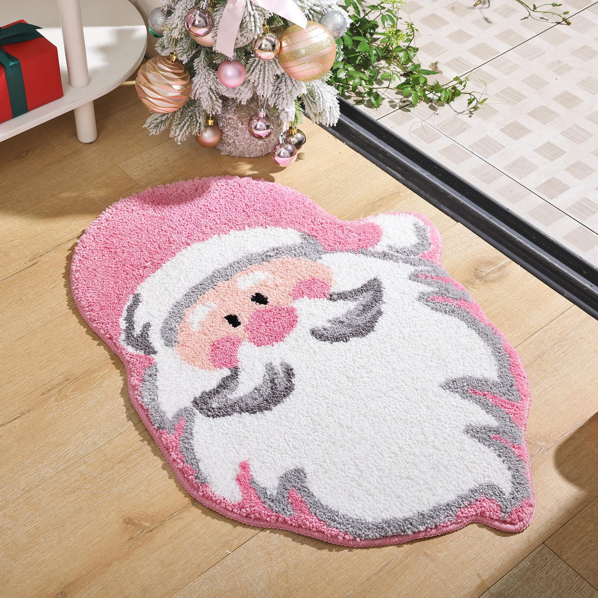 YIKUSH front view showing pink Santa design and festive appeal