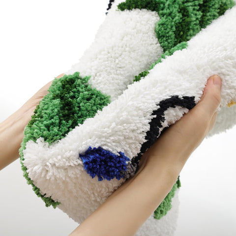 YIKUSH care label close-up showing machine-washable fabric for easy maintenance