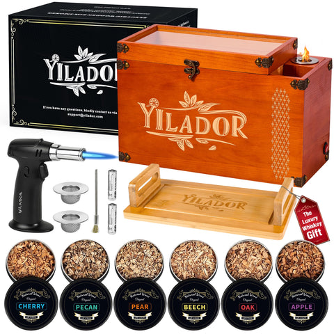 Yilador pine wooden box front view showing elegant gift presentation and premium look