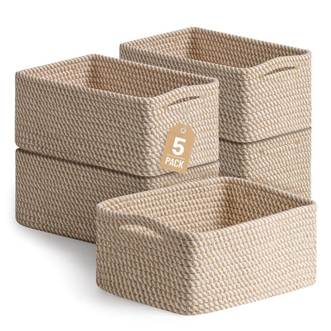 Yilobi front pack view showing five woven baskets and neat presentation benefit
