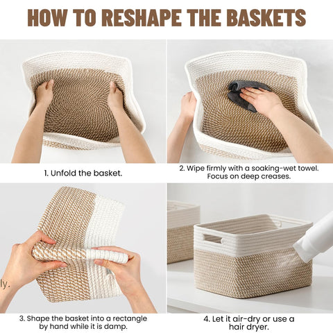 Yilobi basket next to hand showing scale for quick sizing reference