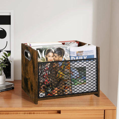 YINMIT magazine holder beside sofa showing easy access benefit