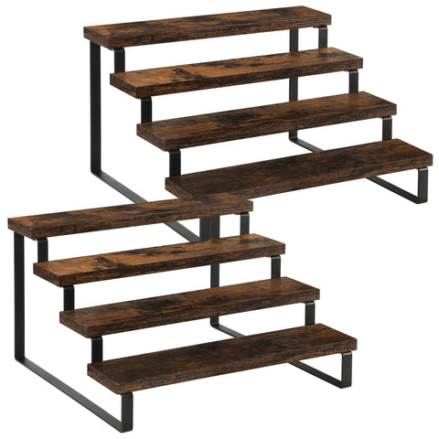 YINMIT front view of 4-tier riser pack showing storage benefit