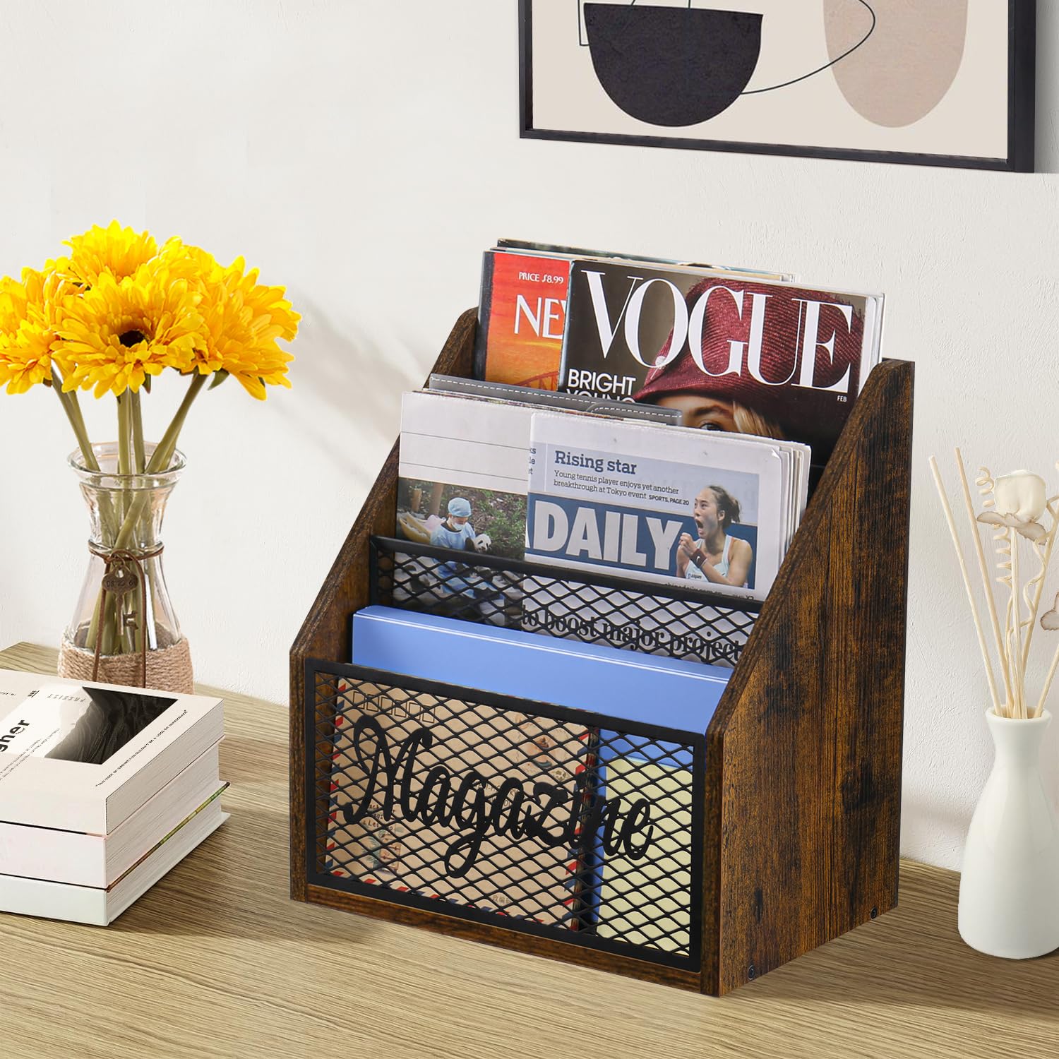YINMIT next to sofa showing compact size and space saving benefit