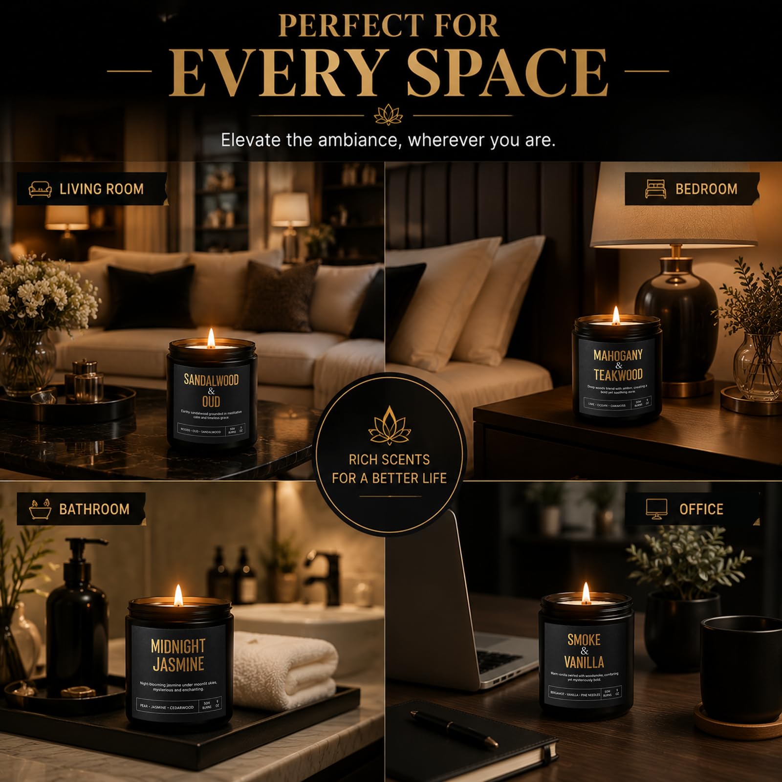 Yinuo Candle open gift box with four jars, ready-to-give convenience highlighted