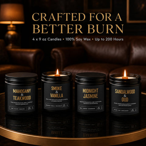 Yinuo Candle midnight jasmine on bedside table, adding subtle floral ambiance