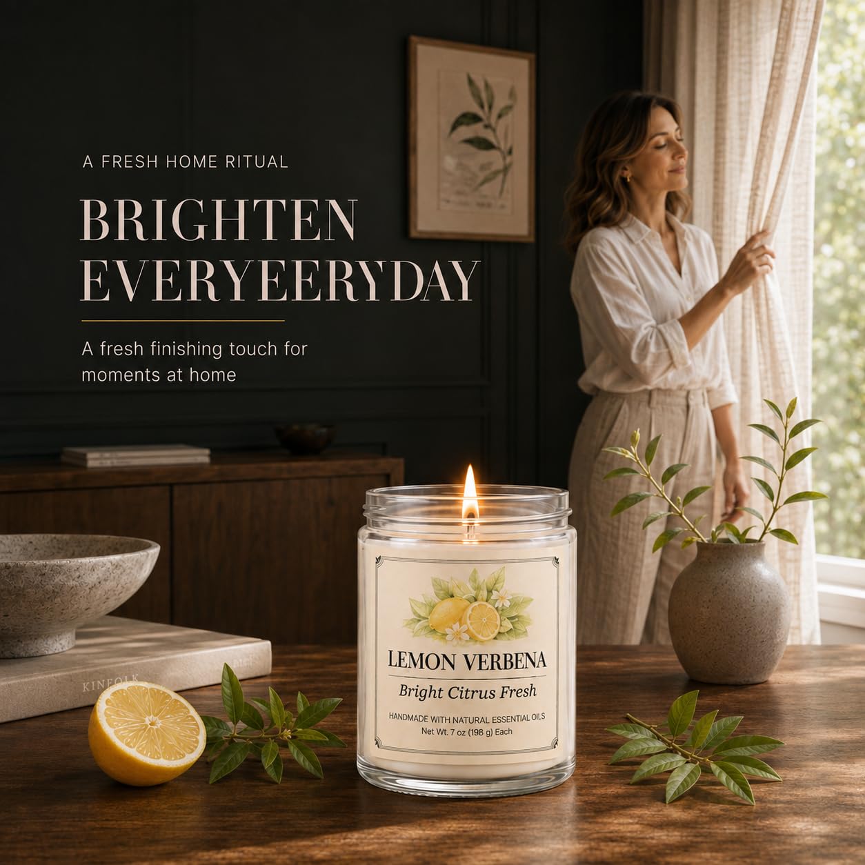 YINUO LIGHT candle in bathroom setting creating relaxing atmosphere during bath