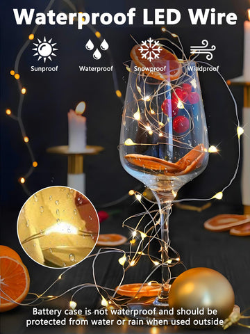 YIQU string lights wrapped inside a mason jar for cozy tabletop ambiance
