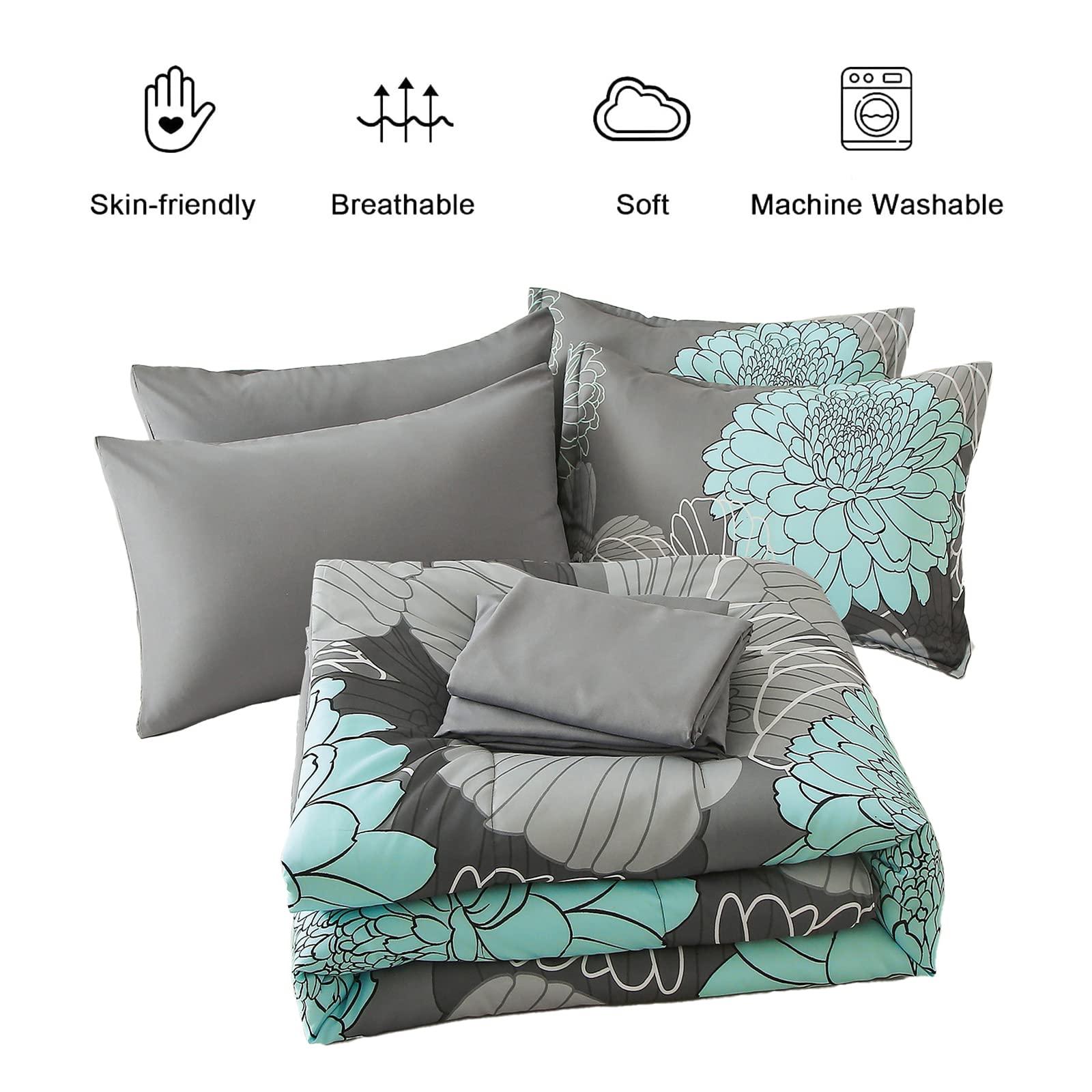 Yiran styled bedroom with comforter set creating a refreshed inviting space