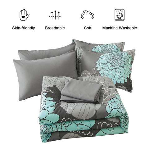 Yiran styled bedroom with comforter set creating a refreshed inviting space