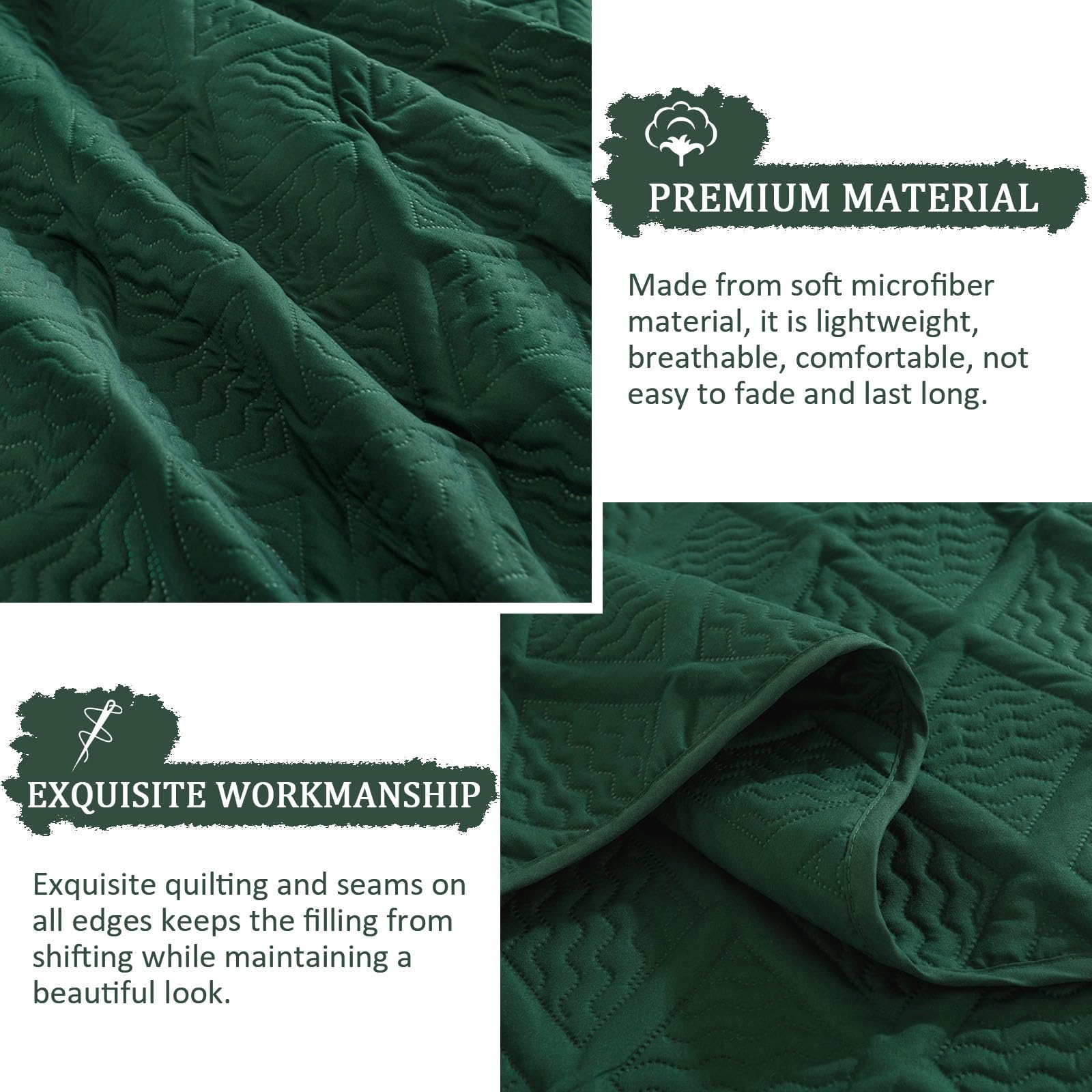 Yiran quilt edge and corner displaying neat seams and durable construction