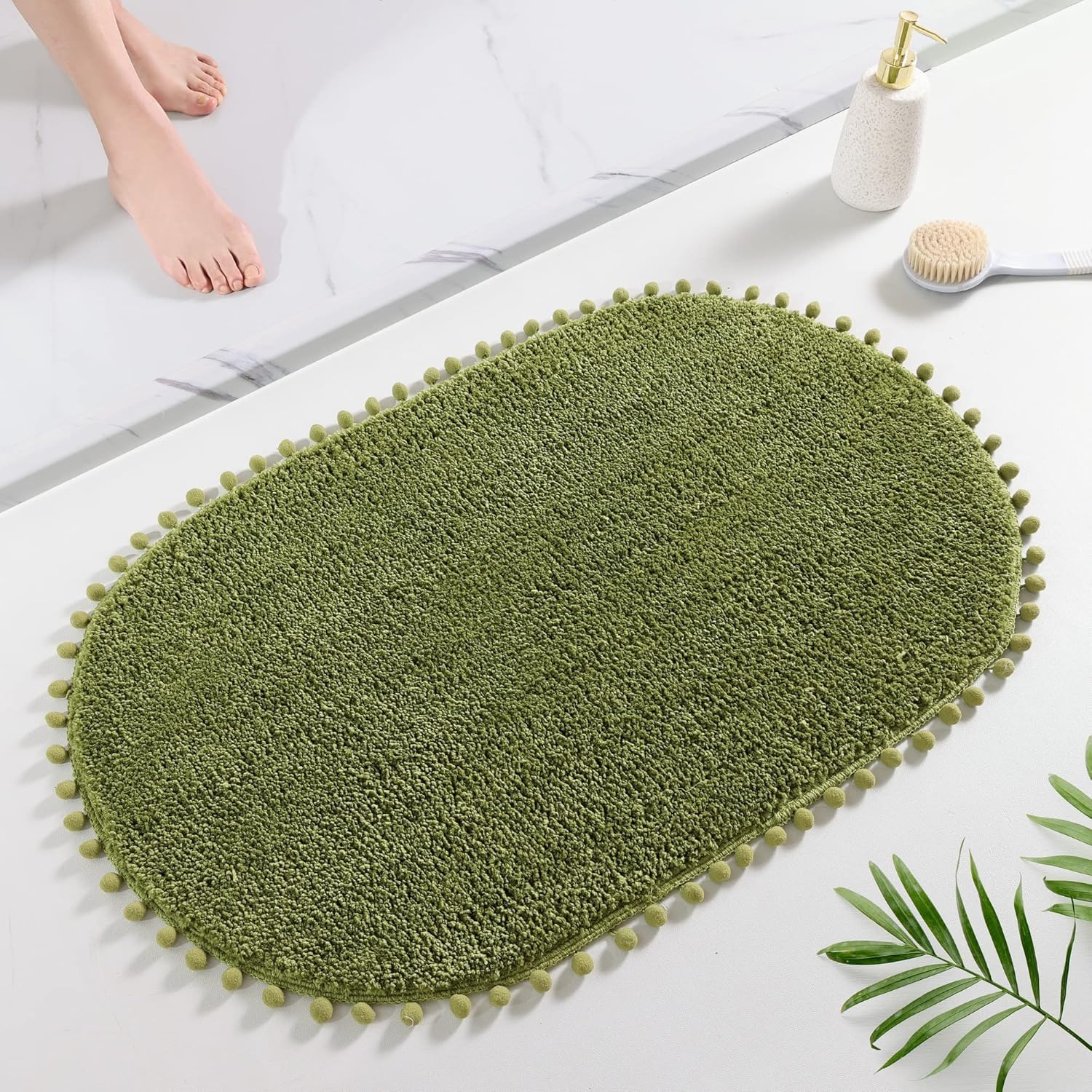 YIRDDEO front view oval mat showing style and soft comfort
