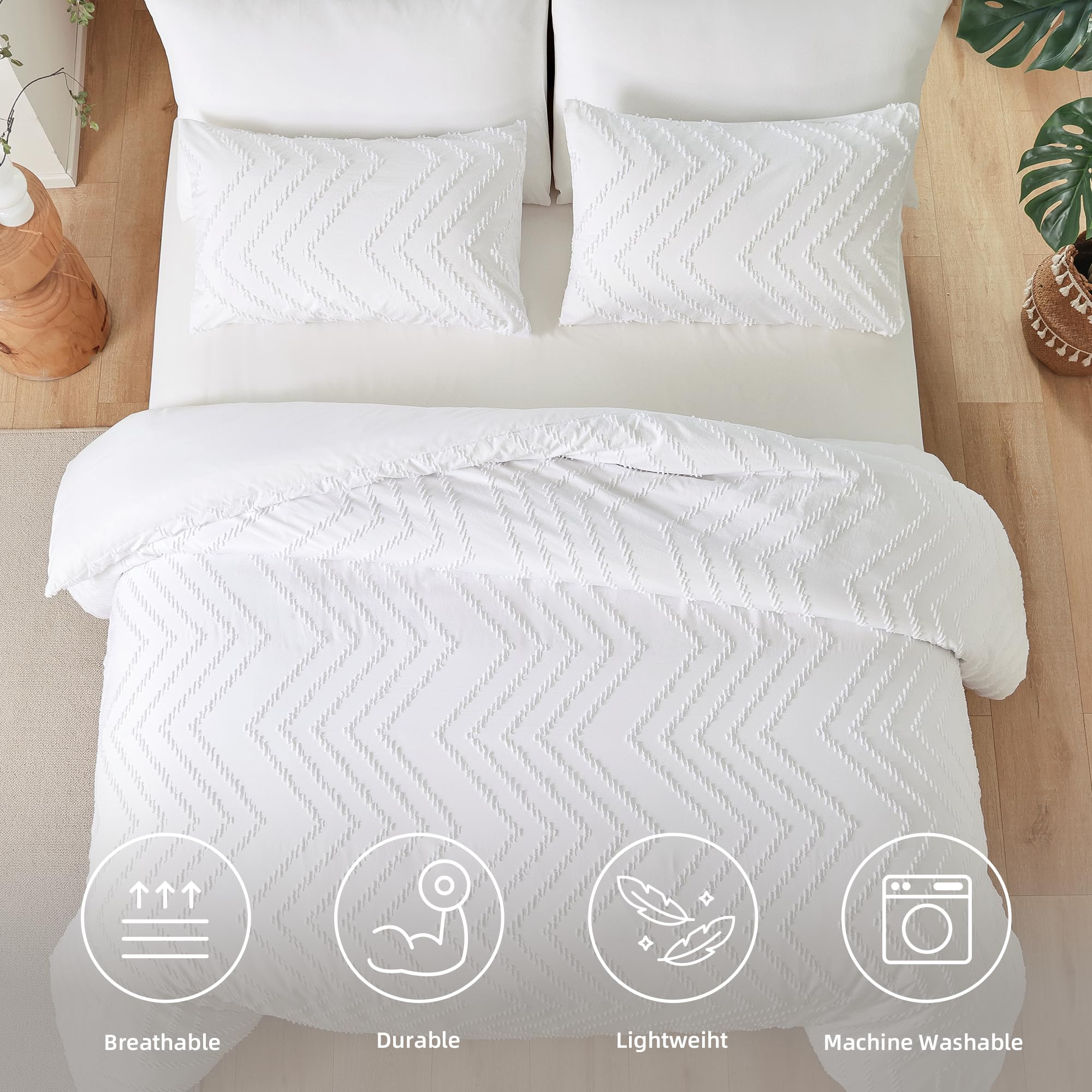 YIRDDEO pillowcase detail displaying seam quality and easy-care convenience