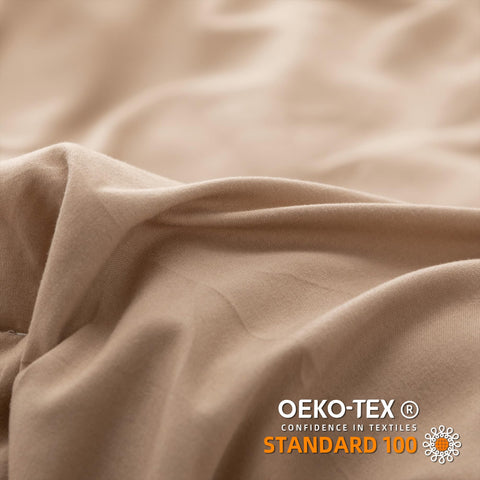 YIRDDEO pillowcase pair stacked with matching pom fringe for coordinated look