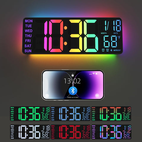 YISILE front display showing large color digits for easy reading