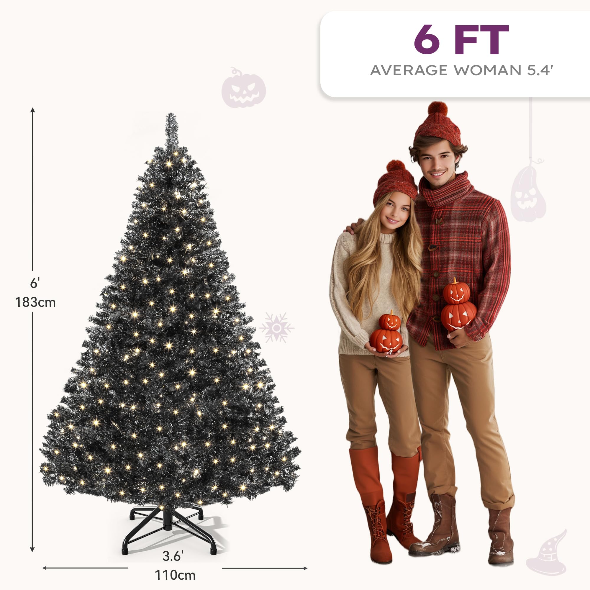 YITAHOME sturdy X-shaped stand and reinforced base for stable display