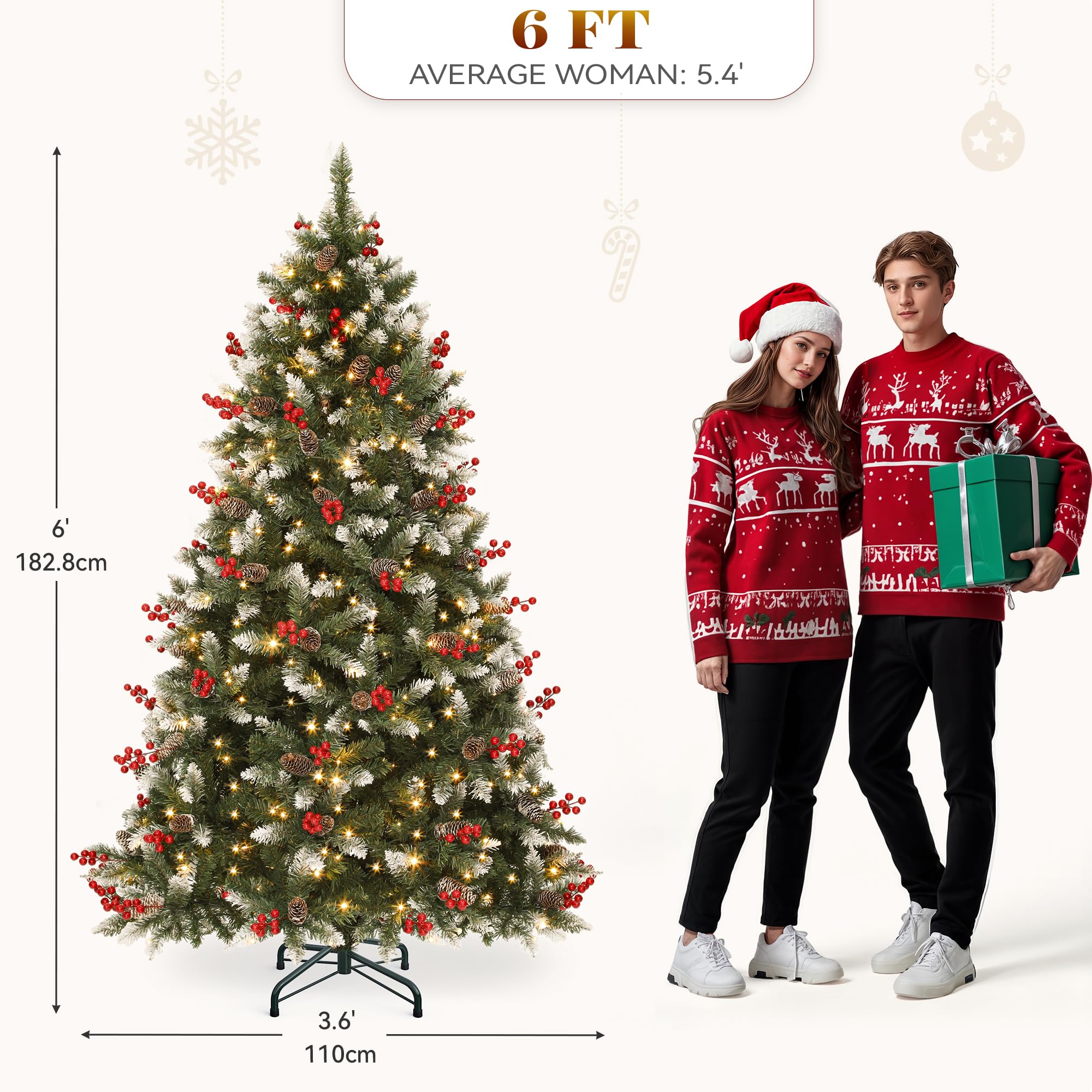 YITAHOME tree disassembled into three parts for compact storage and easy transport