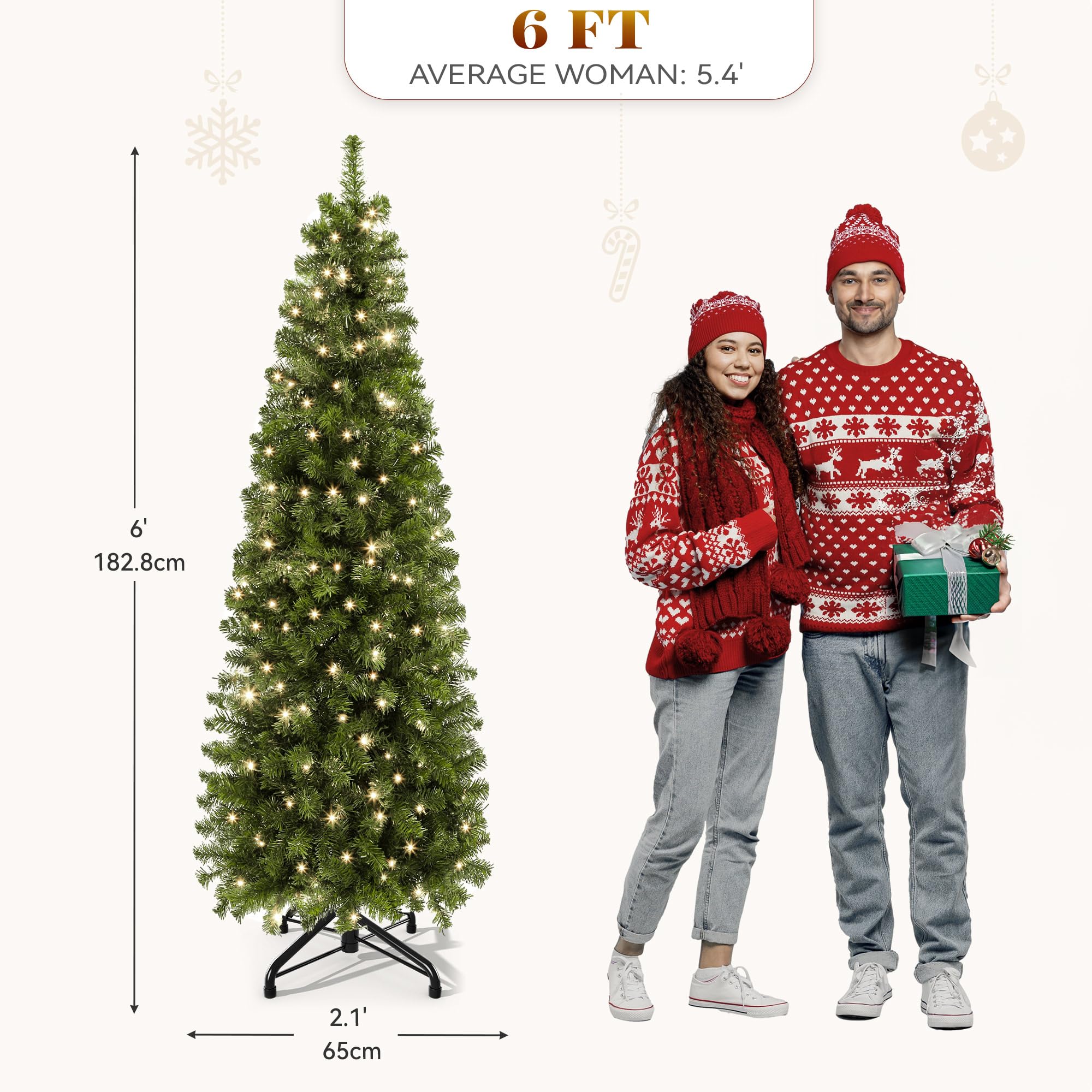 YITAHOME packaged tree in box for compact storage after the holidays