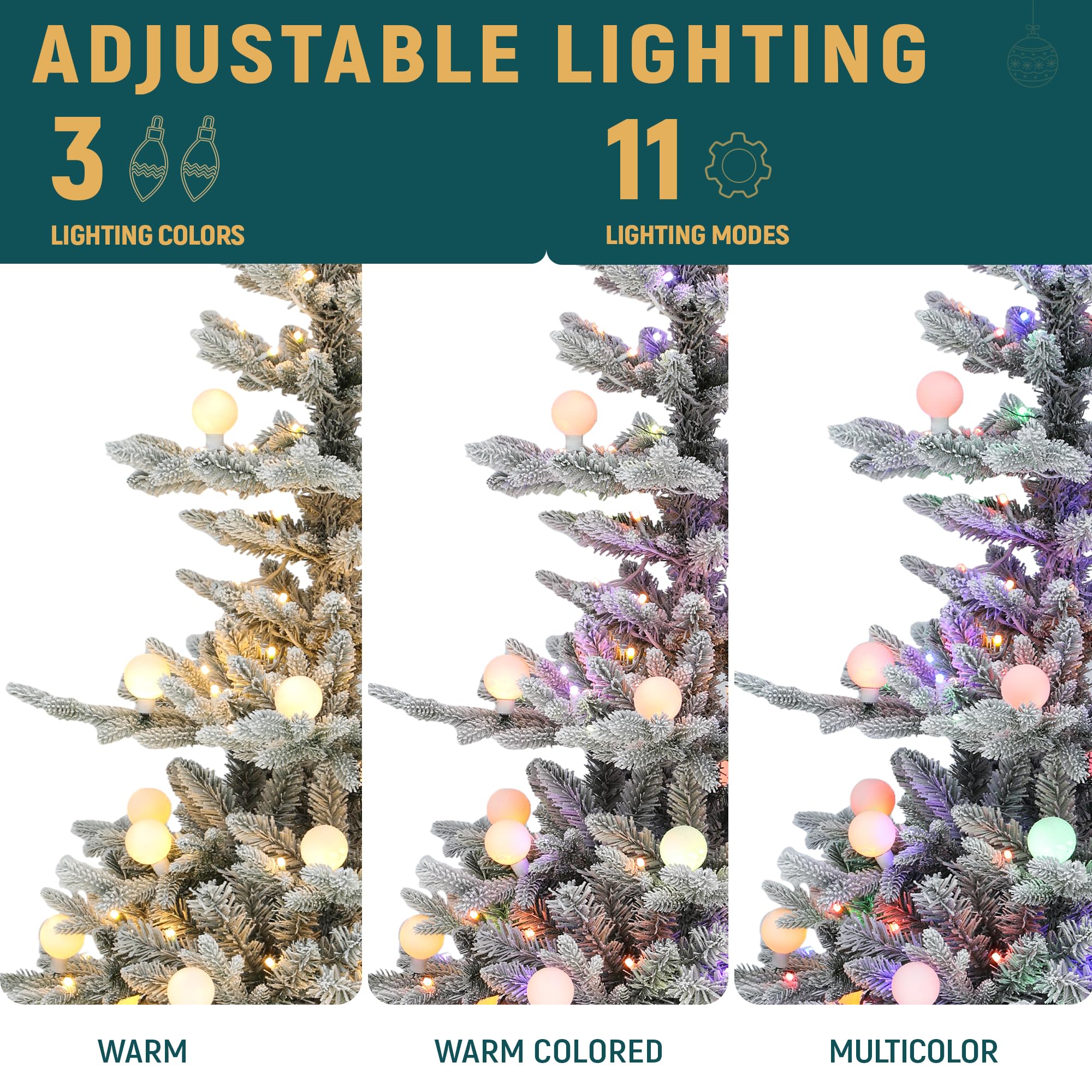 YITAHOME detail of prelit lights and lamp shells showing color options benefit mood lighting
