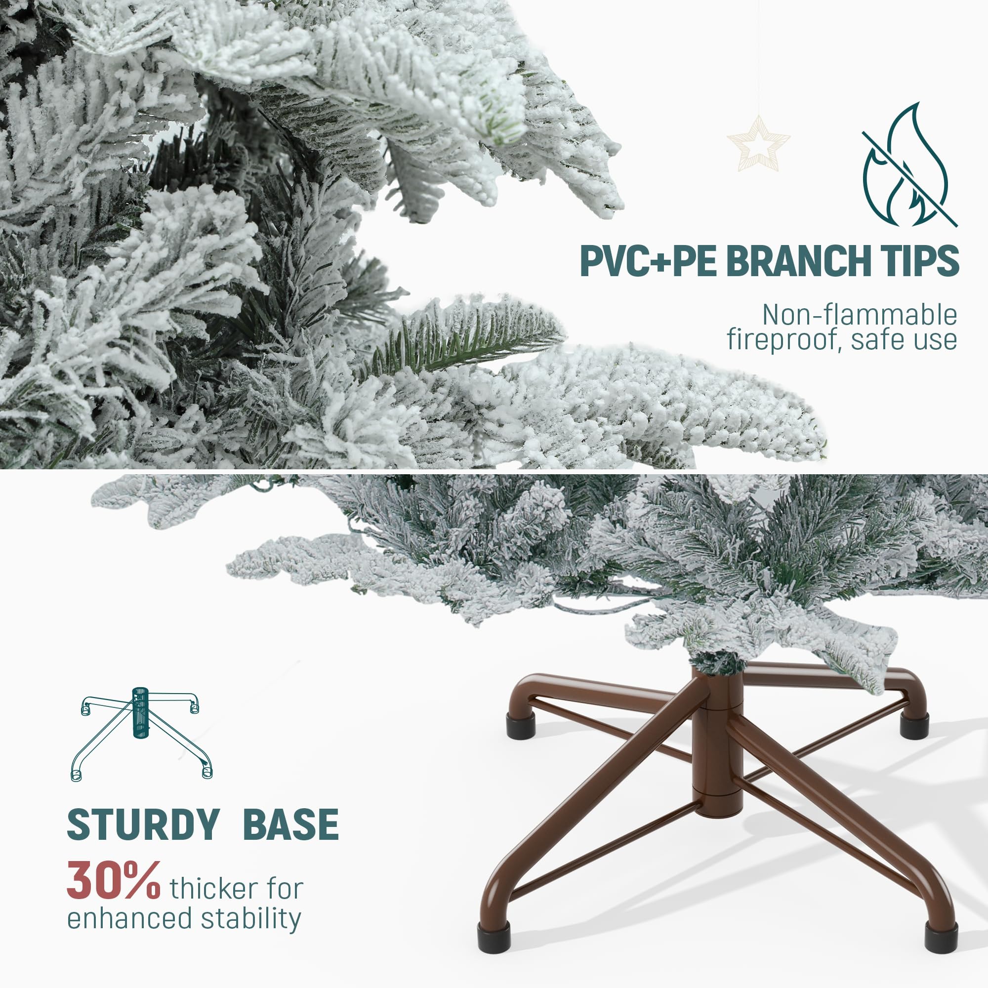 YITAHOME sturdy X-shaped iron stand and reinforced base for stability