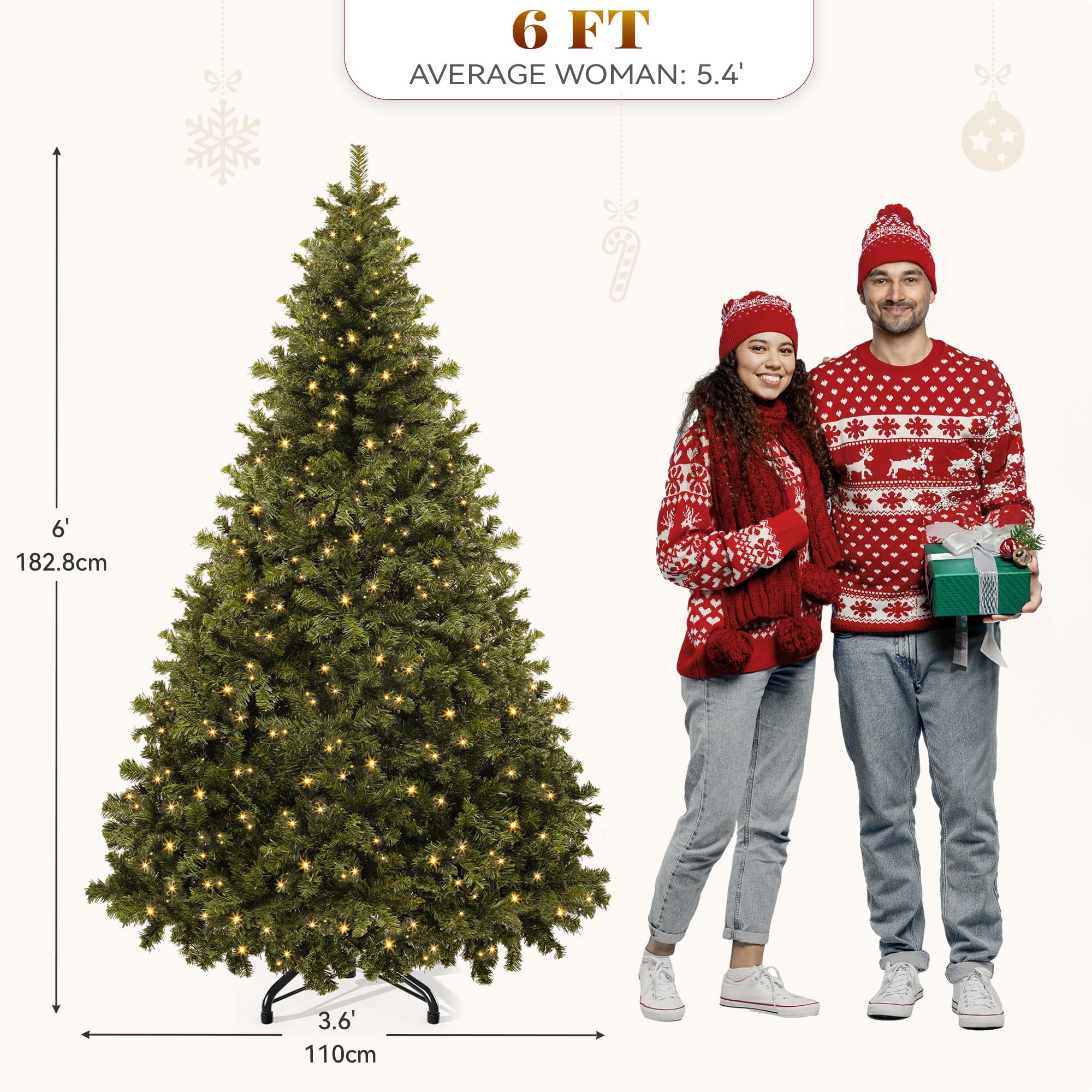 YITAHOME tree staged in living room creating festive atmosphere benefit