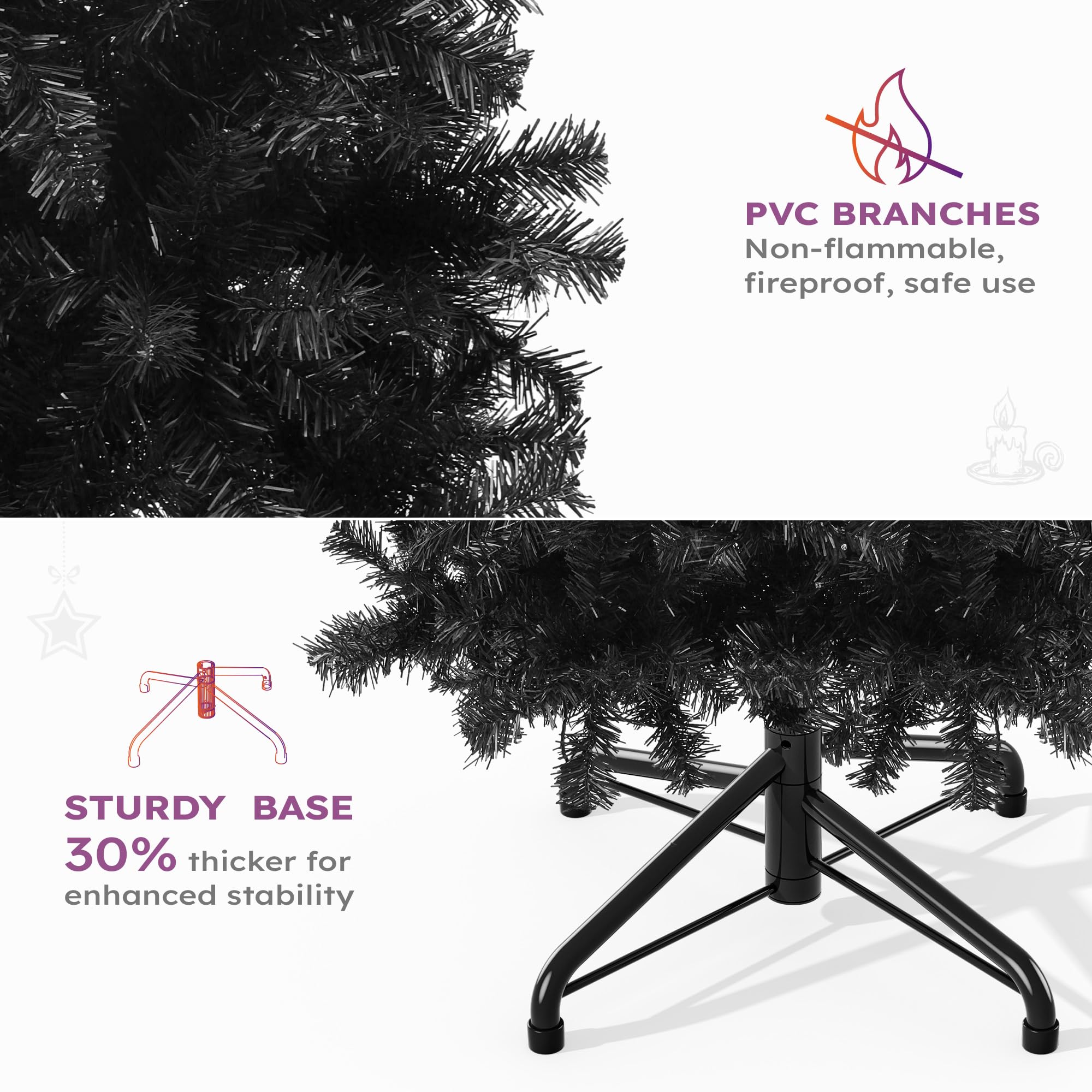 YITAHOME tree with warm-color lights creating atmospheric room warmth
